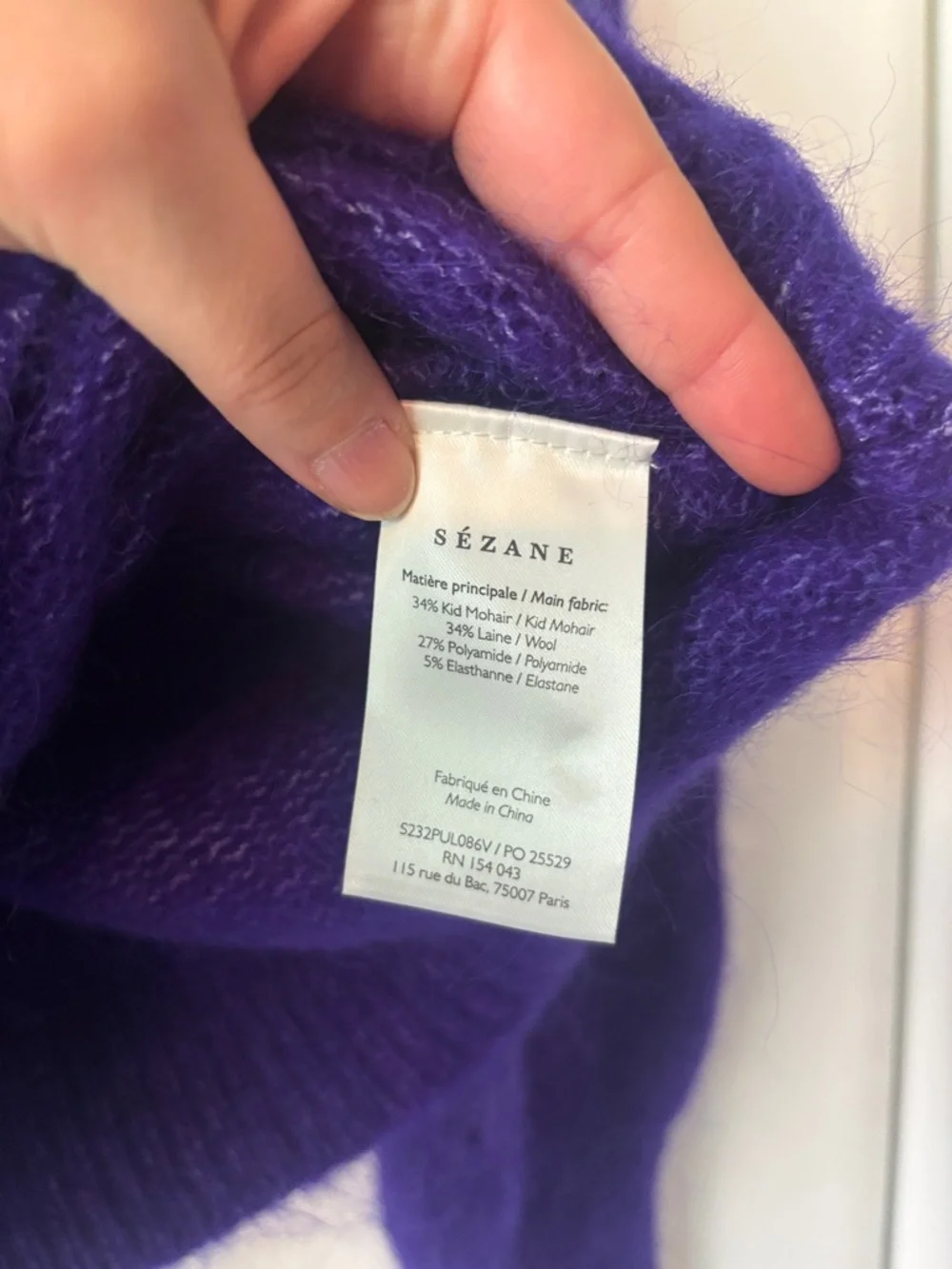 Sezane Purple Floral Sweater - Picture 5 of 6
